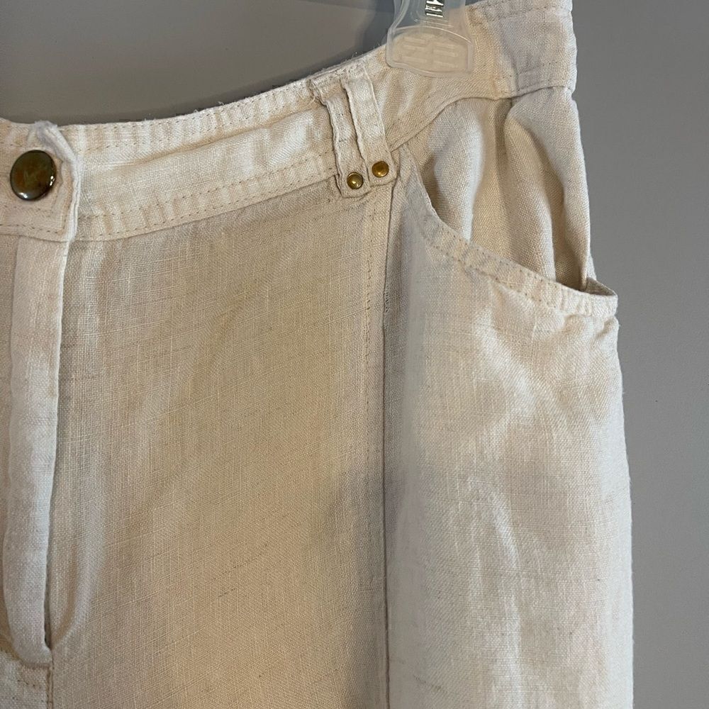 JM Collection Linen Capris | SZ 12 - Picture 6 of 11